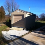 8x16 Gable 7' SIdes with roll up door and ramps Franklin WI #3